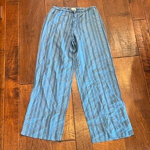 Pull&Bear Denim Blue Striped Pants